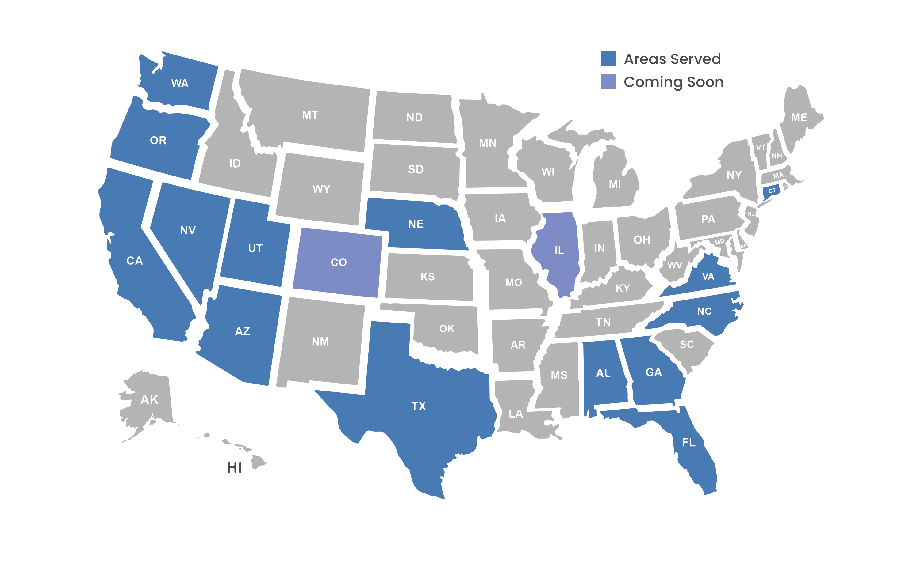 Ziprent Coverage Map